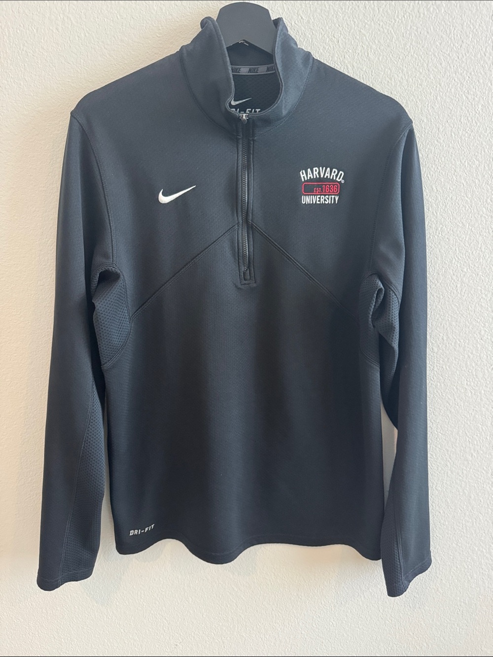 Nike Black Harvard University Dri-FIT Long Sleeve Quarter-Zip
